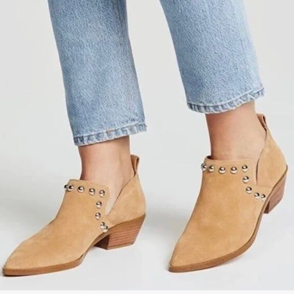 Rebecca Minkoff 6M Tan Studded Spring Summer Fall Ankle Casual Boho Shooties